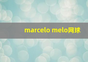 marcelo melo网球